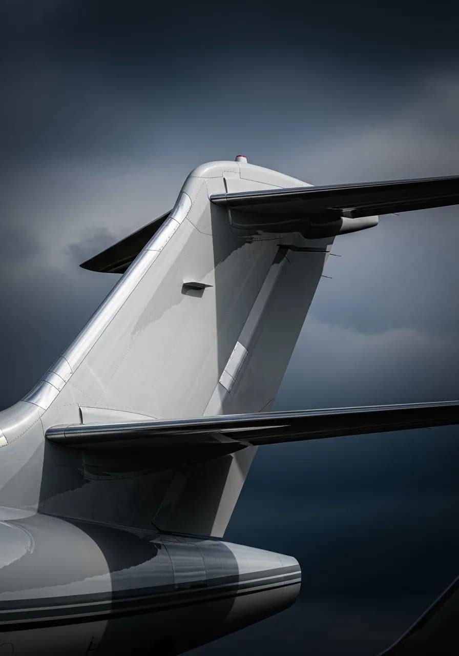 Empty leg private jet exterior